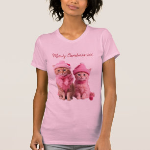 T-shirt Meowy amoureux des chats épingle de cavalier Noël