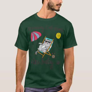T-shirt Meowy CatMas en Juillet Feu Noël en Juillet