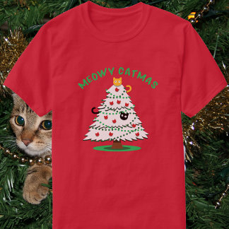 T-shirt Meowy Catmas | Funny Christmas Tree Cats