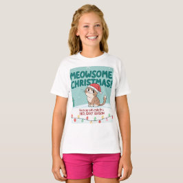 T-shirt Meowy Christmas cut Cat – Family Matching Holida
