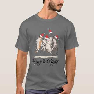 T-shirt Meowy Et Bright Funny Chat De Noël Pajama Kid Me