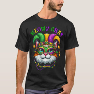 T-shirt Meowy Mardi Gras Funny Nola Propriétaire Amoureux