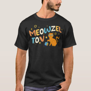 T-shirt Meowzel Tov Chanukah Propriétaire de Chat Juif Han
