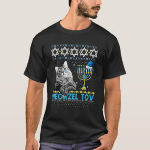 T-shirt meowzel tov chat laid hanukkah chanukah 1