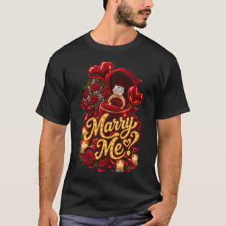 T-shirt M'épouser ? Alliance romantique