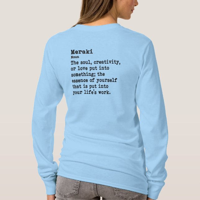 T-shirt Meraki : Cou de l'équipage à manches longues (Dos)