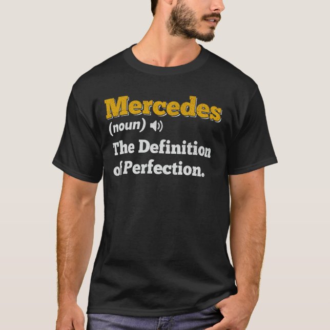 T-shirt Mercedes Nom Cadeau Personnalisé Anniversaire Nom  (Devant)