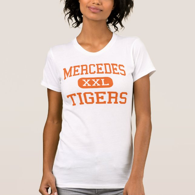 T-shirt Mercedes - tigres - lycée - Mercedes le Texas (Devant)