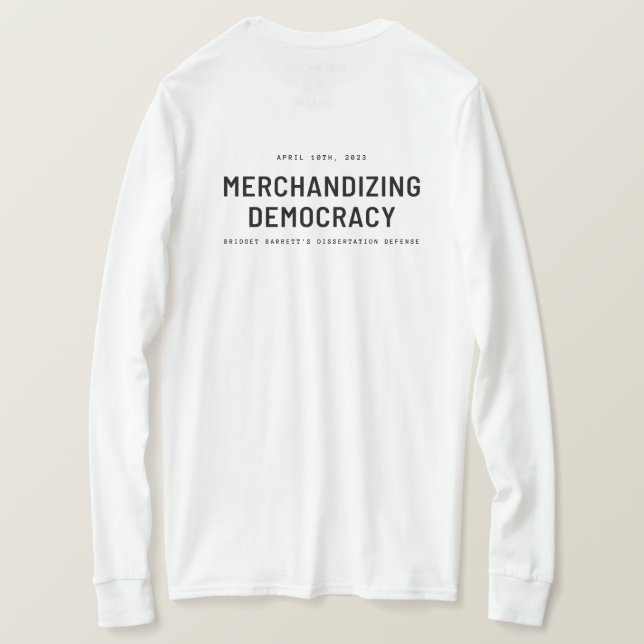 T-shirt "Merchandier la démocratie" (Design dos)