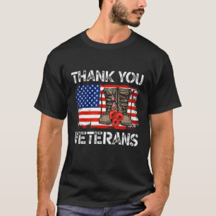 T-shirt Merci Anciens Combattants Boots de Combat Anciens 