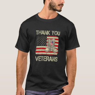 T-shirt Merci Anciens Combattants Boots de Combat Anciens