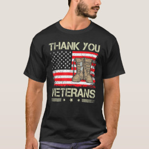 T-shirt Merci Anciens Combattants Boots de Combat Anciens 
