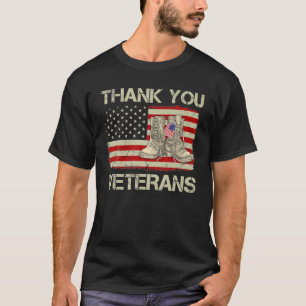 T-shirt Merci Anciens Combattants Boots de Combat Anciens