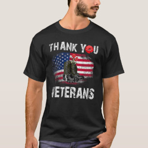 T-shirt Merci Anciens Combattants Bottes de Combat Fleurs