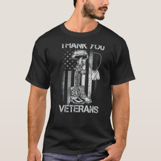 T-shirt Merci Anciens Combattants Fiers Vétérans Combattan