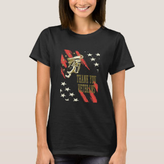 T-shirt Merci Anciens Combattants Jour Drapeau Américain M