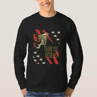 T-shirt Merci Anciens Combattants Jour Drapeau Américain M