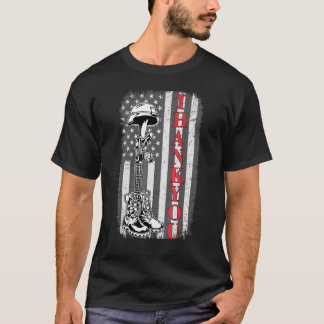 T-shirt Merci aux vétérans Drapeau USA fière Jour des vé