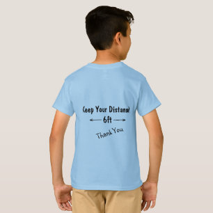 T-shirt Merci avant personnalisé de la distance sociale