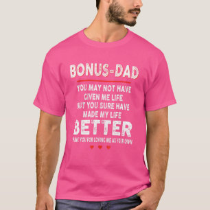 T-shirt Merci D'Avoir Pris Mon Maman Meilleur Bonus Papa E
