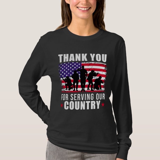 T-shirt Merci de la fête des anciens combattants pour l'Ar (Devant)