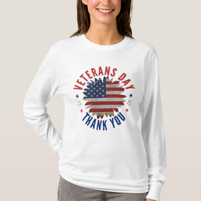 T-shirt MERCI DE LA JOURNÉE DES VÉTÉRANS (Devant)