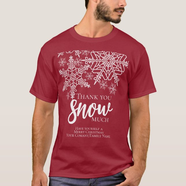 T-shirt Merci de Noël maintenant beaucoup d'affaires (Devant)