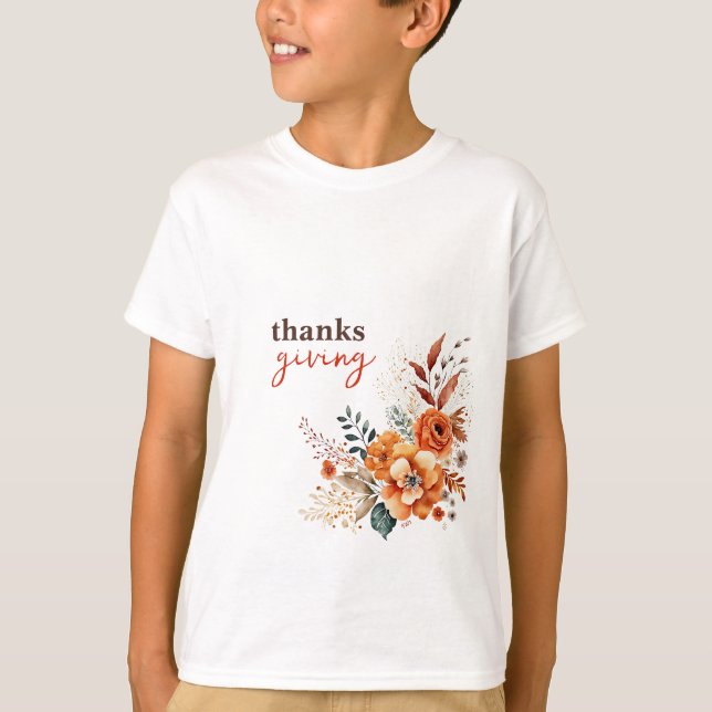 T-shirt Merci donnant floral (Devant)