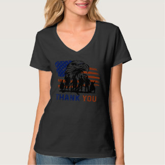 T-shirt Merci Drapeau Américain Patriotique Pour Hommes Fe