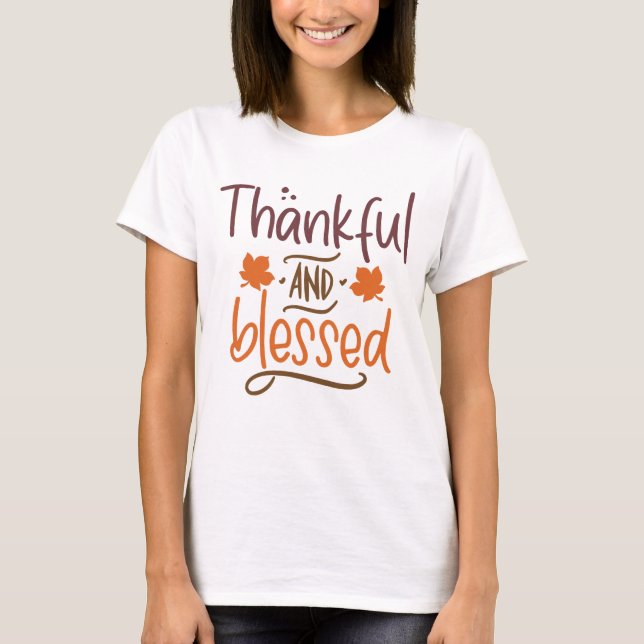T-shirt Merci Et Béni Thanksgiving (Devant)