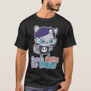 T-shirt Merci Goth son vendredi Alt Vêtements Goth Chat Go