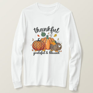 T-shirt Merci gracieux béni Citrouille d'automne
