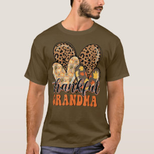 T-shirt Merci grand-mère Cheetah coeur grand-mère chute Me