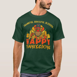 T-shirt Merci Grateful Bon thanksgiving Turke