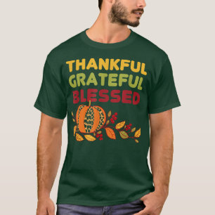 T-shirt Merci Gratuit Bienheureux Chemise Citrouille Leopa
