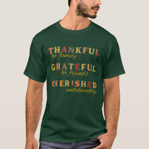 T-shirt Merci, Gratuit, Chers amis de famille