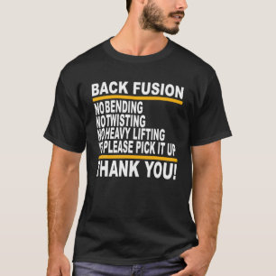 T-shirt Merci Lumbar Retour Fusion Scoliosis Chirurgie Rec