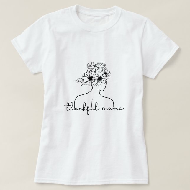 T-shirt Merci Mama Typographie (Design devant)
