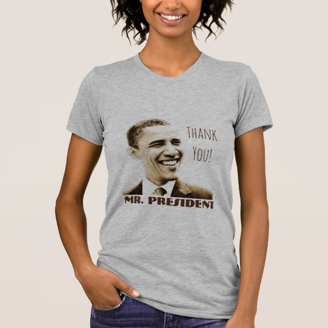 T-shirt "Merci ! Monsieur le Président" avec POTUS Obama (Devant)