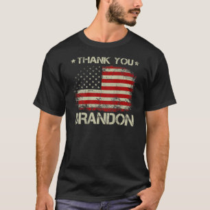 T-shirt Merci politique du drapeau de l'Amérique vintage B