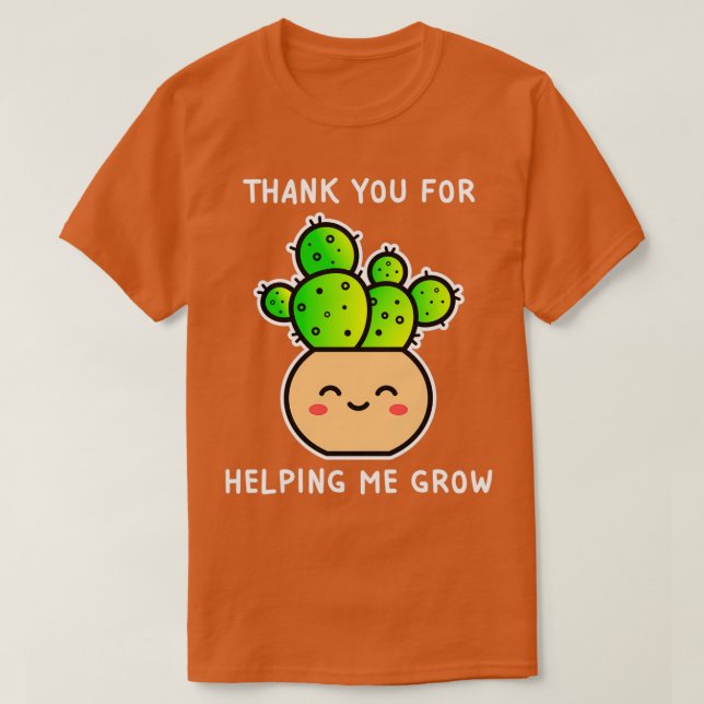 T-shirt Merci Pour M'Aider À Croître Succulent (Design devant)