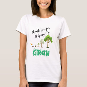 T-shirt Merci pour m'aider à grandir - Appréciation de l'e