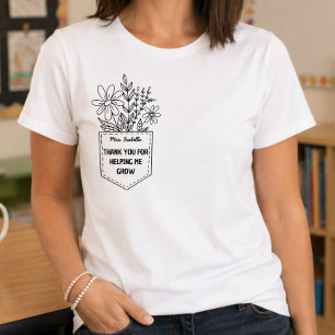T-shirt Merci pour m'avoir aidé à faire grandir la poche f