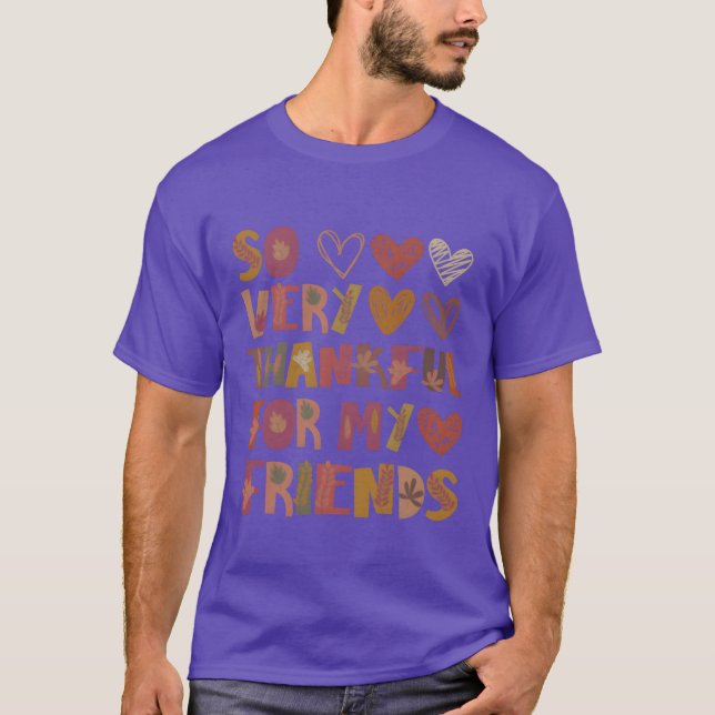 T-shirt Merci pour mes amis l'amitié d'automne merci (Devant)