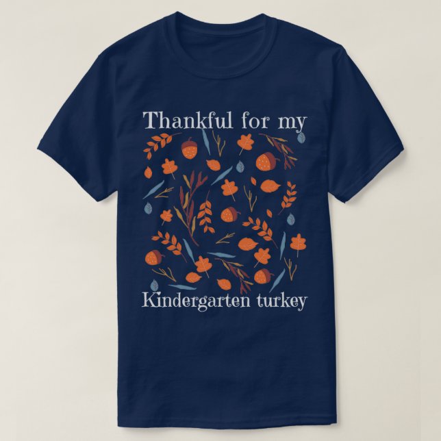 T-shirt Merci pour mes dindes de maternelle (Design devant)