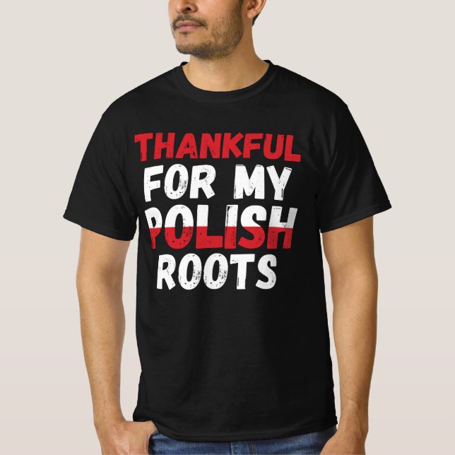 T-shirt Merci Pour Mes Racines Polonaises - Fierté Polonai (Devant)