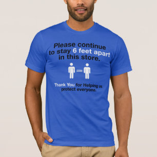 T-shirt Merci Pour Pratiquer La Distance Sociale