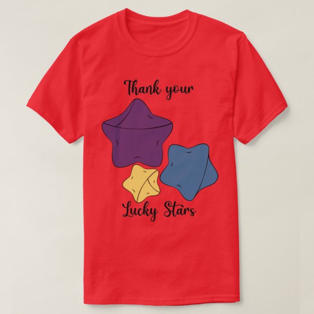 T-shirt Merci Pour Vos Étoiles Chanceuses (Design devant)
