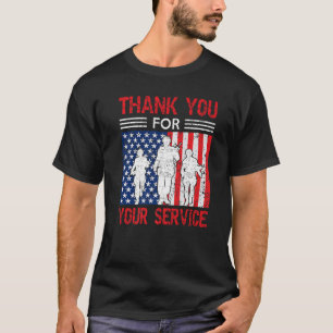 T-shirt Merci pour vos services Journée patriotique des an