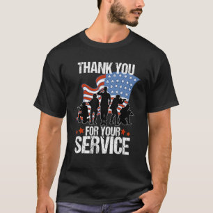 T-shirt Merci Pour Votre Service Anciens Combattants Du Dr